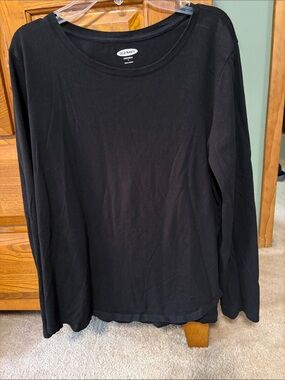 Old Navy Black Women's Long Sleeve Crew Tee